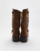 Vintage Harley Davidson Patchwork Biker Boots - UK9