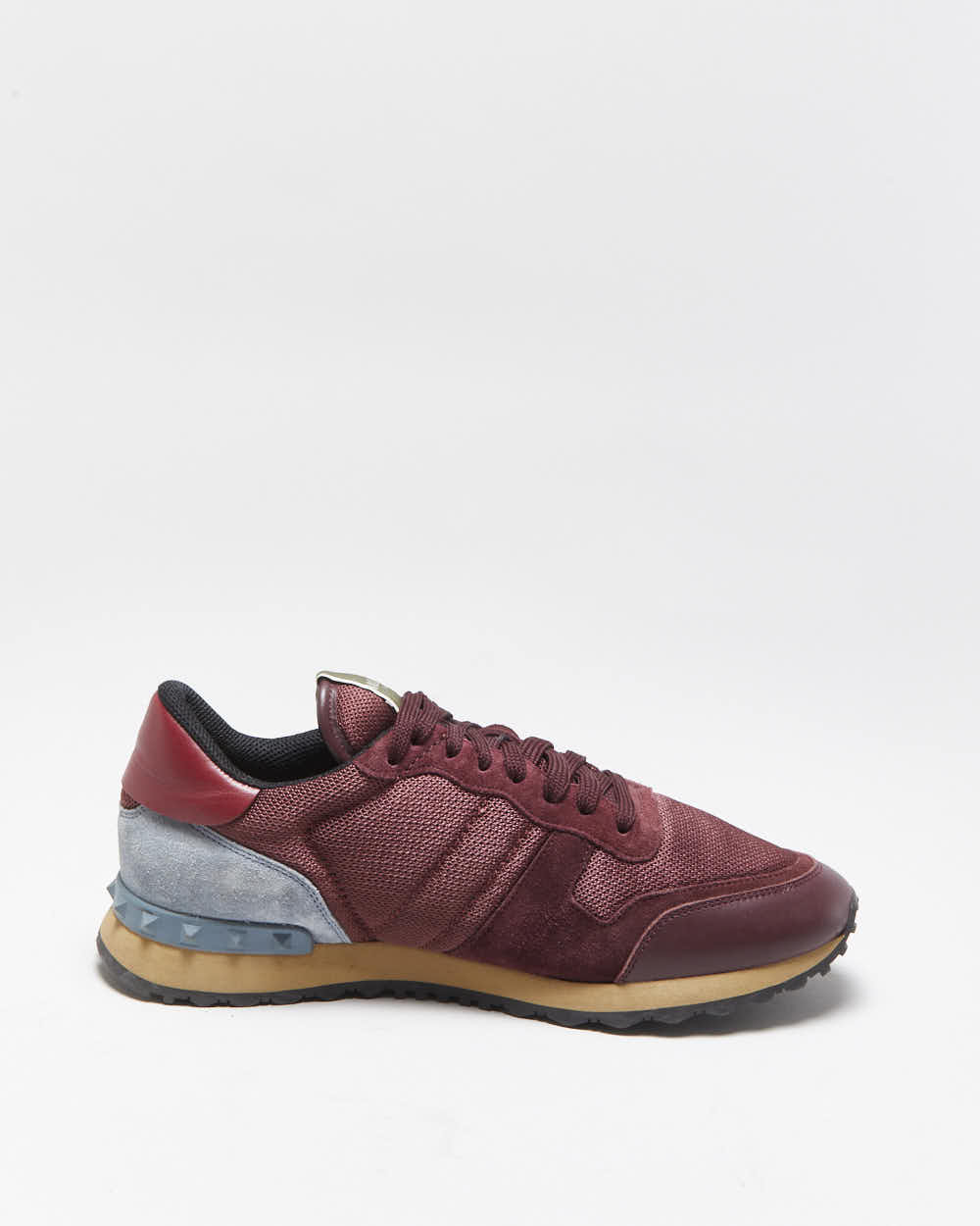 Valentino Garavani Rockrunner Suede Leather Mesh Trainers - UK9
