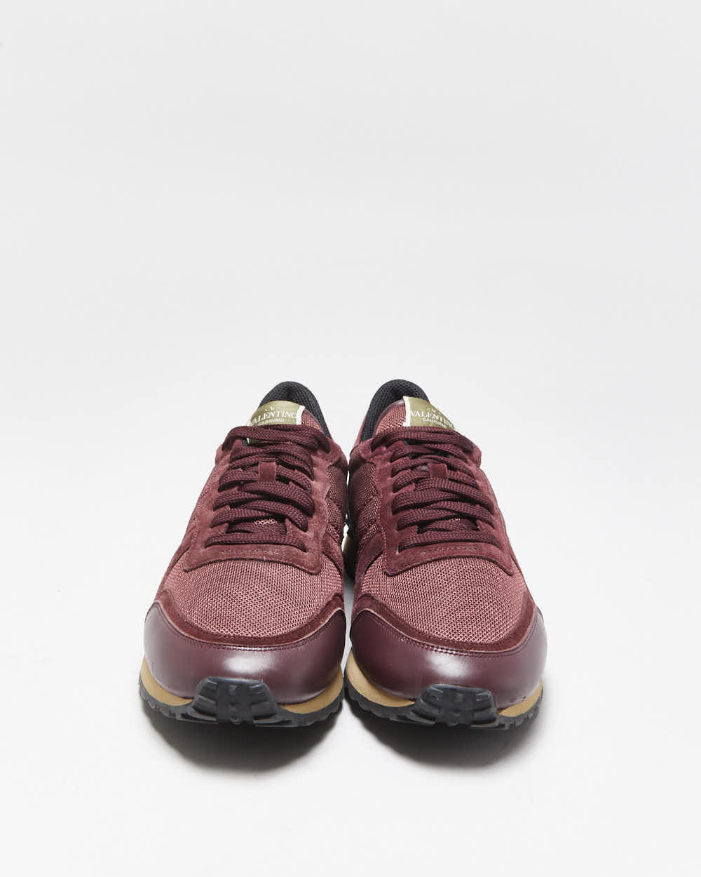 Valentino Garavani Rockrunner Suede Leather Mesh Trainers - UK9