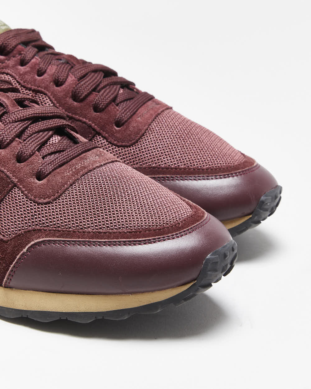 Valentino Garavani Rockrunner Suede Leather Mesh Trainers - UK9