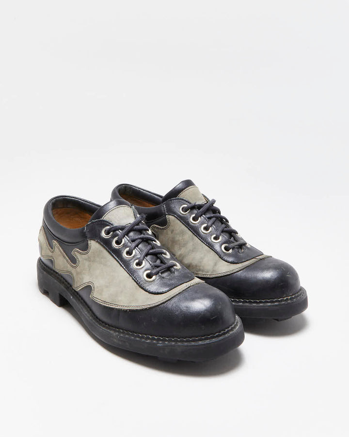 Vintage 1990s John Fluevog Angel Flame Seventh Heaven Sole Leather Derby Shoes - UK9