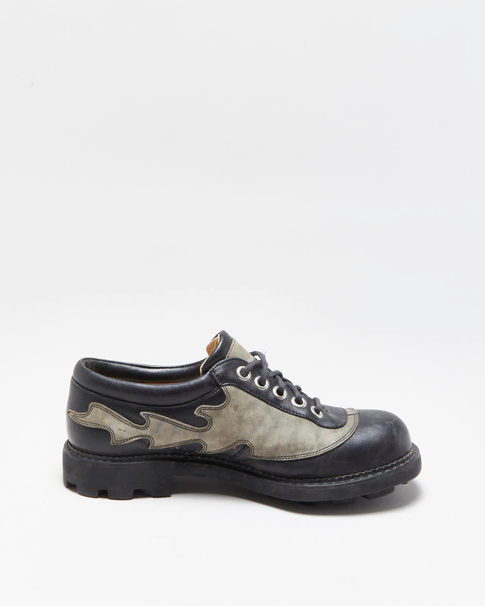 Vintage 1990s John Fluevog Angel Flame Seventh Heaven Sole Leather Derby Shoes - UK9