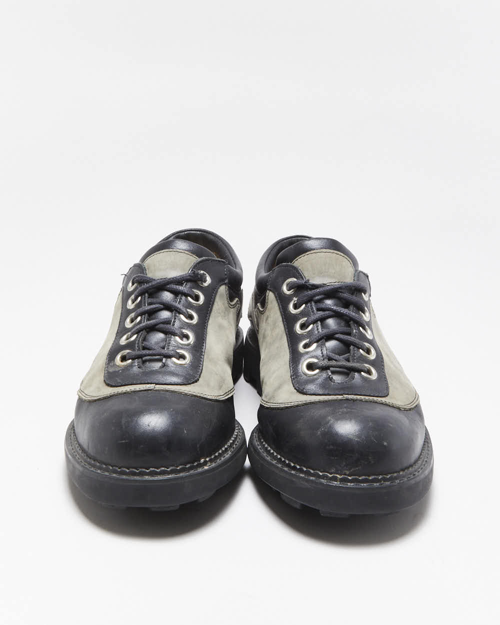 Vintage 1990s John Fluevog Angel Flame Seventh Heaven Sole Leather Derby Shoes - UK9