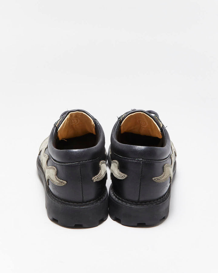 Vintage 1990s John Fluevog Angel Flame Seventh Heaven Sole Leather Derby Shoes - UK9