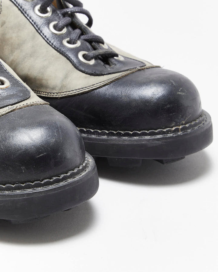 Vintage 1990s John Fluevog Angel Flame Seventh Heaven Sole Leather Derby Shoes - UK9