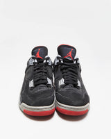 2018 Nike Air Jordan Retro 4 OG Mid Bred Black Fire Red Cement Trainers - UK 9