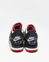 2018 Nike Air Jordan Retro 4 OG Mid Bred Black Fire Red Cement Trainers - UK 9