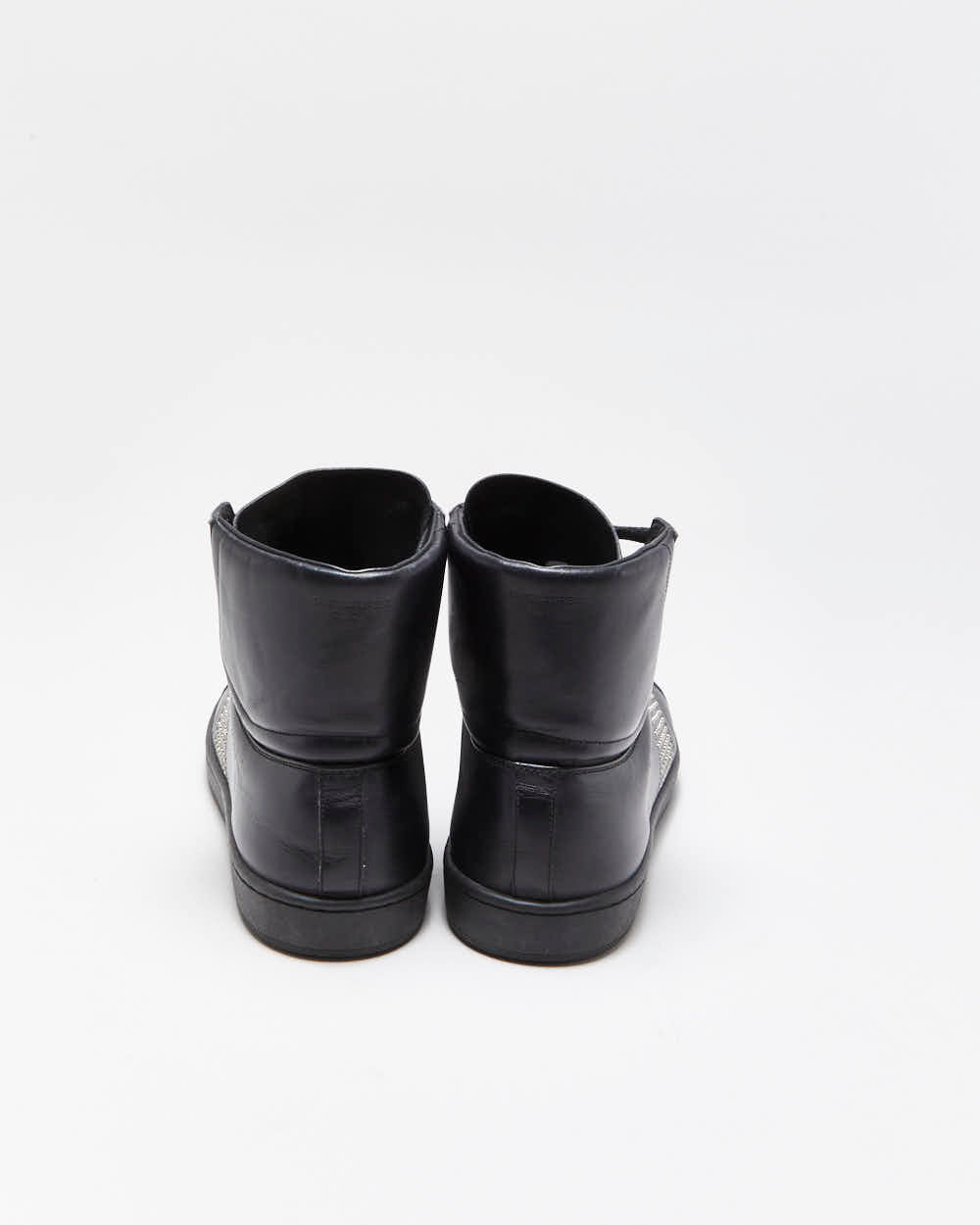 Saint Laurent Leather Studded High Top Trainers - UK9