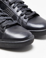 Saint Laurent Leather Studded High Top Trainers - UK9