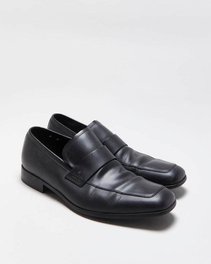 Vintage Y2K 00s Gucci Tom Ford Matte Leather Penny Loafers - UK9.5