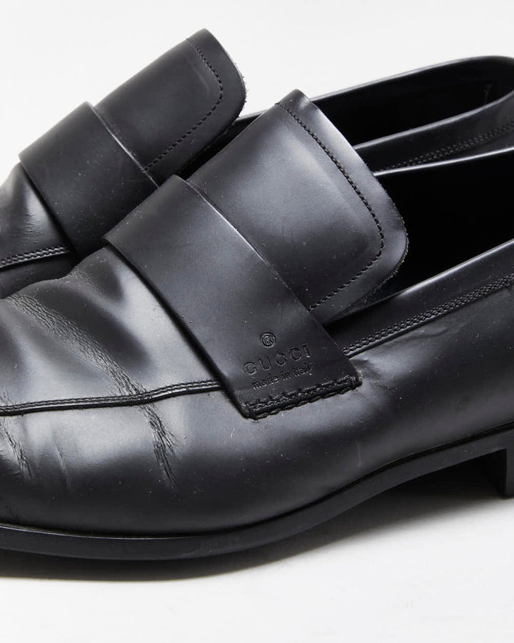 Vintage Y2K 00s Gucci Tom Ford Matte Leather Penny Loafers - UK9.5