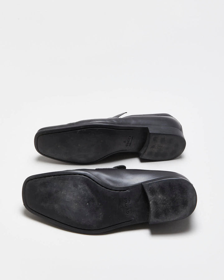 Vintage Y2K 00s Gucci Tom Ford Matte Leather Penny Loafers - UK9.5