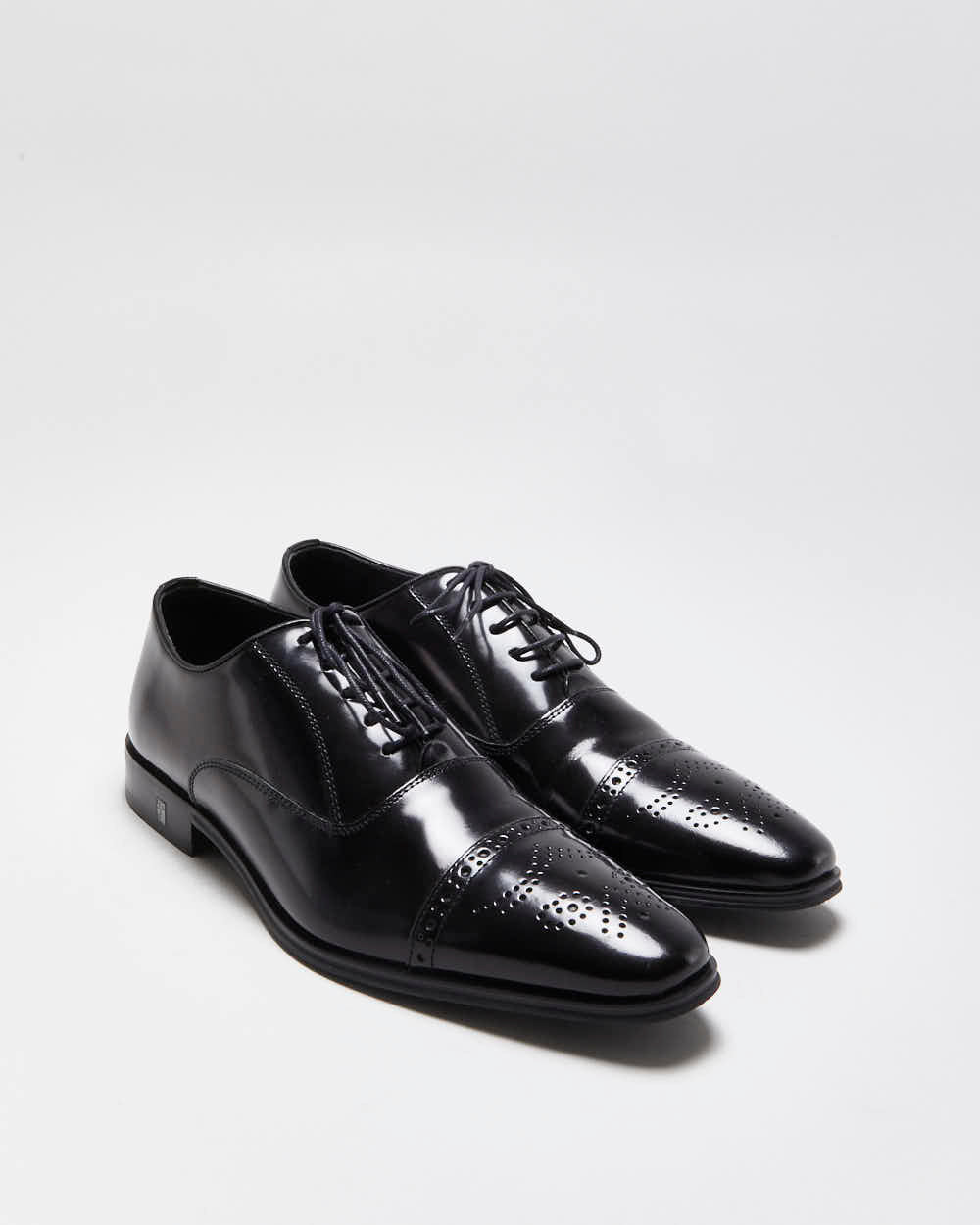 Versace Collection Patent Leather Wing Tip Oxford Brogues - UK8