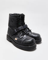 Vintage Harley Davidson Thinsulate SA Leather Steel Toe Cap Biker Boots - UK 8.5