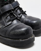 Vintage Harley Davidson Thinsulate SA Leather Steel Toe Cap Biker Boots - UK 8.5