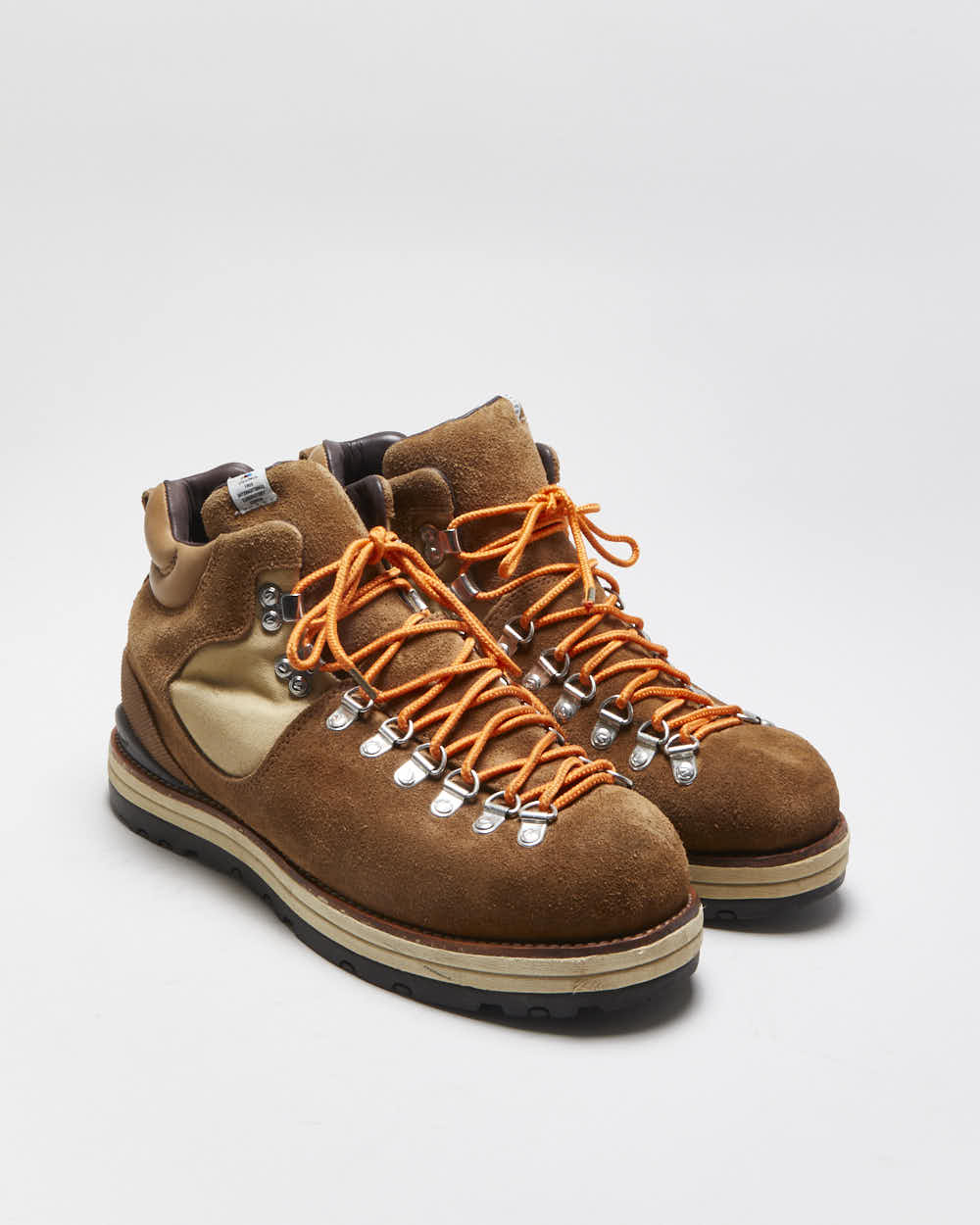 Visvim Serra Vibram Rugged Tan Bovine Suede Hiking Boots - UK 8