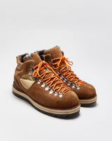 Visvim Serra Vibram Rugged Tan Bovine Suede Hiking Boots - UK 8