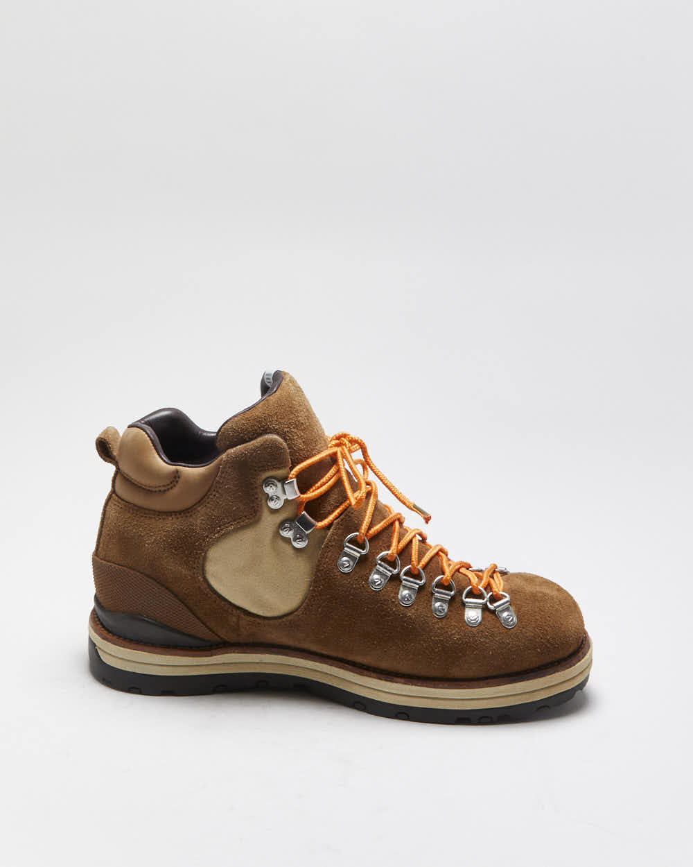 Visvim Serra Vibram Rugged Tan Bovine Suede Hiking Boots - UK 8
