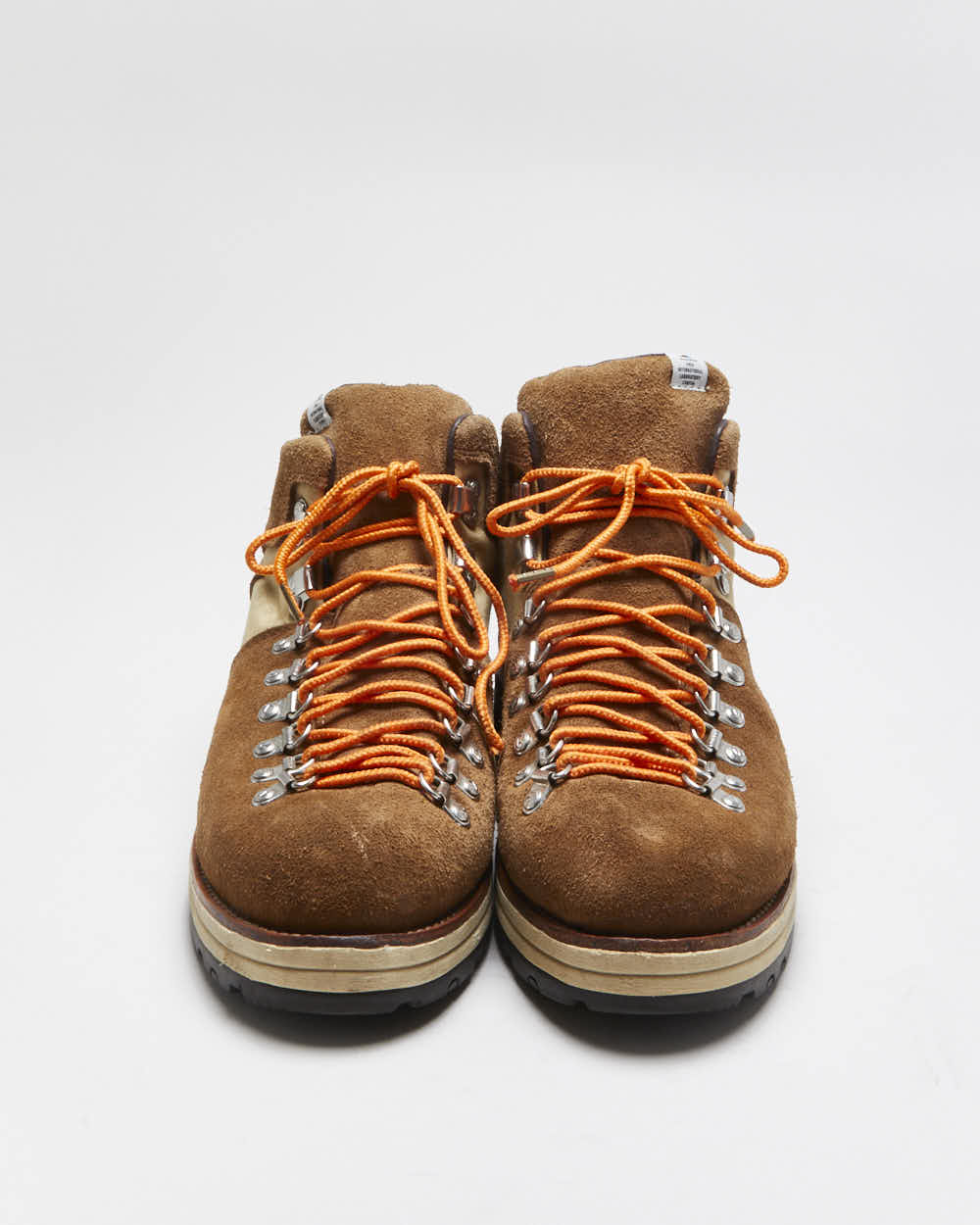 Visvim Serra Vibram Rugged Tan Bovine Suede Hiking Boots - UK 8