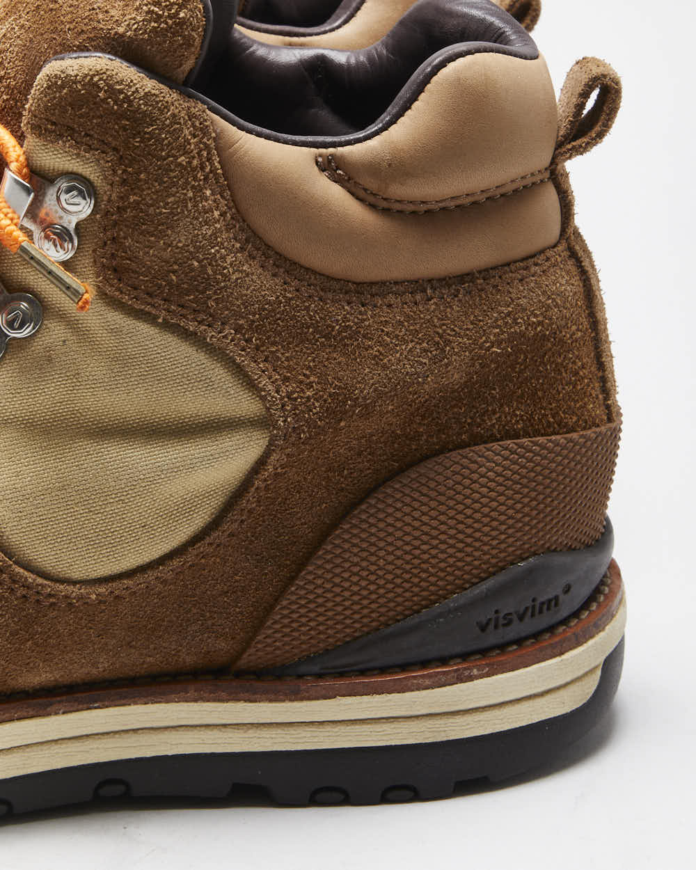 Visvim Serra Vibram Rugged Tan Bovine Suede Hiking Boots - UK 8