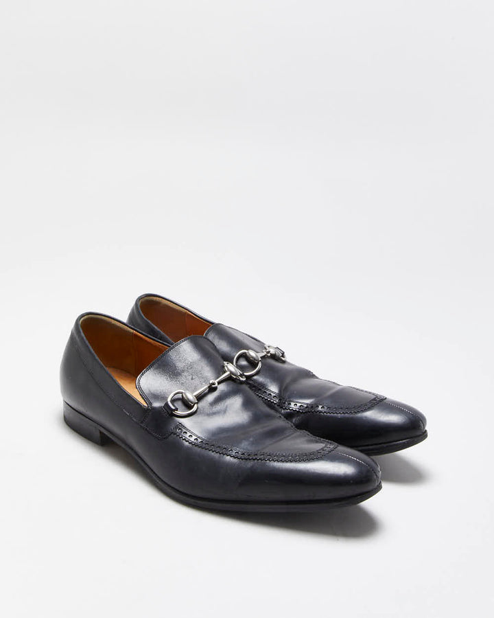 Vintage Y2K 00s Gucci Tom Ford Leather Horsebit Pointed Toe Loafers - UK 8.5