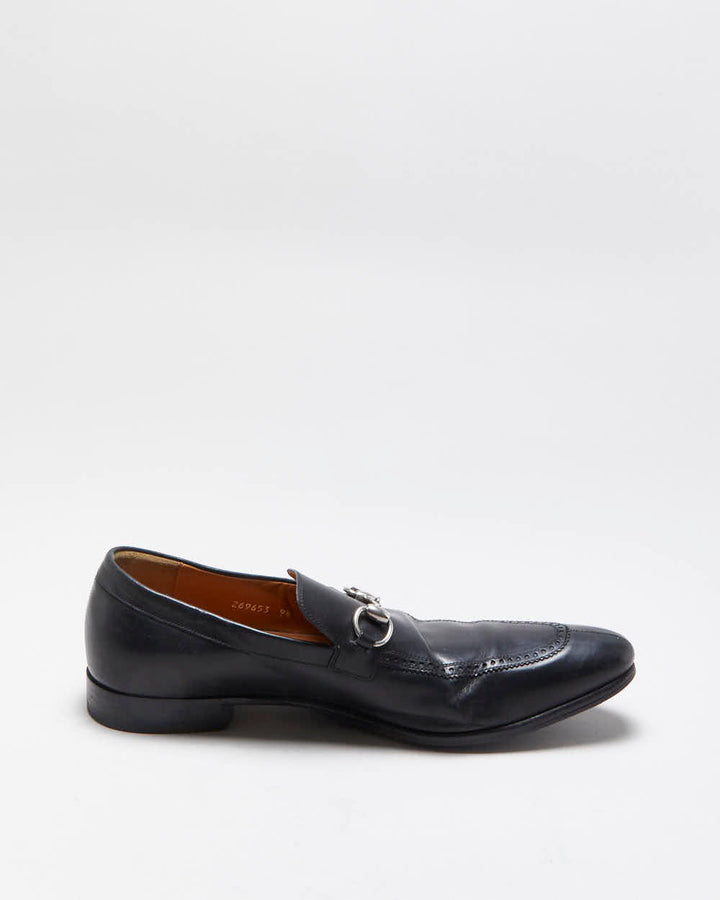 Vintage Y2K 00s Gucci Tom Ford Leather Horsebit Pointed Toe Loafers - UK 8.5