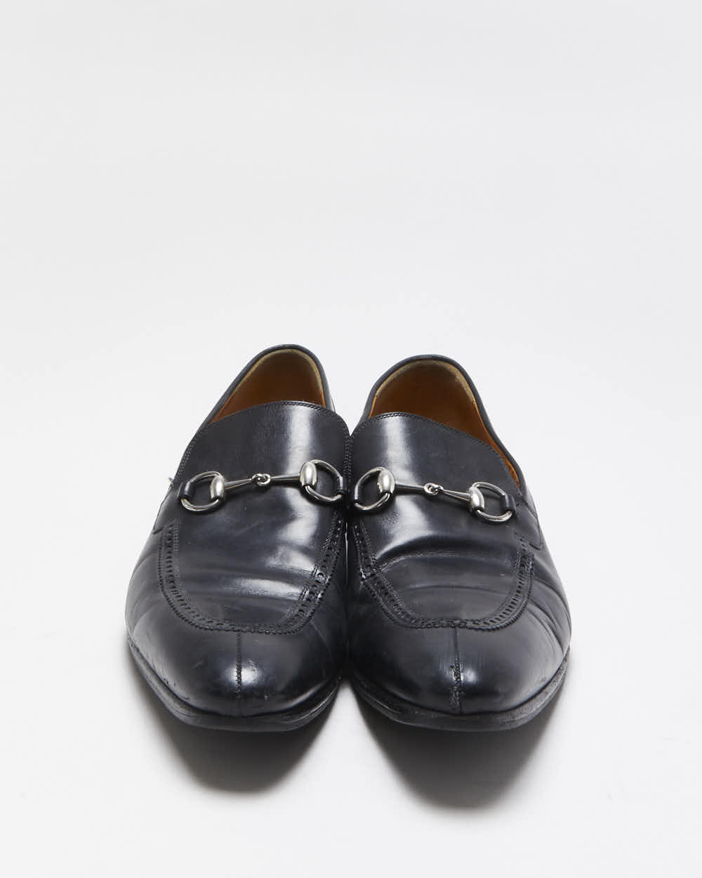 Vintage Y2K 00s Gucci Tom Ford Leather Horsebit Pointed Toe Loafers - UK 8.5