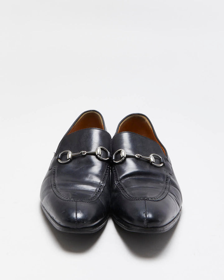 Vintage Y2K 00s Gucci Tom Ford Leather Horsebit Pointed Toe Loafers - UK 8.5