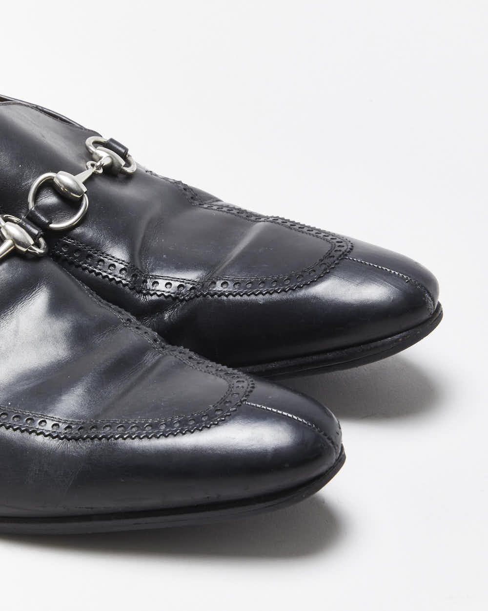 Vintage Y2K 00s Gucci Tom Ford Leather Horsebit Pointed Toe Loafers - UK 8.5
