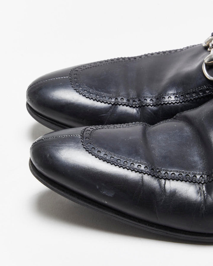 Vintage Y2K 00s Gucci Tom Ford Leather Horsebit Pointed Toe Loafers - UK 8.5