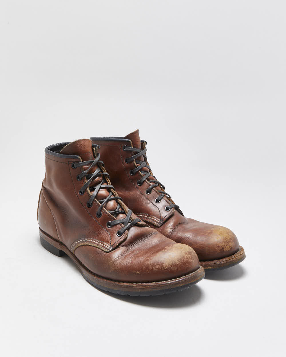 Vintage Red Wing 9016 Beckman Chestnut Featherstone Made In USA Round Toe Ankle Boots - UK8.5