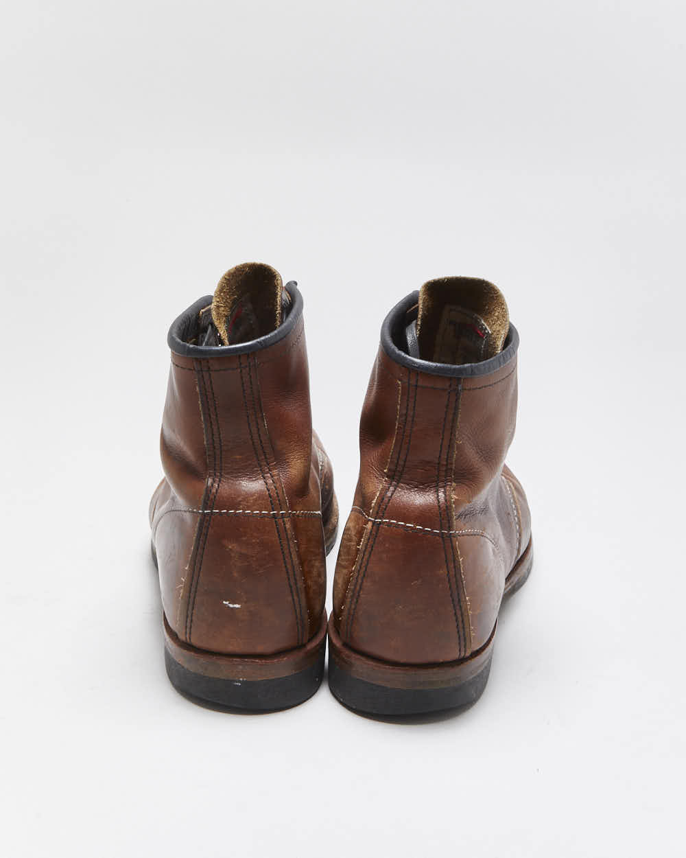 Vintage Red Wing 9016 Beckman Chestnut Featherstone Made In USA Round Toe Ankle Boots - UK8.5