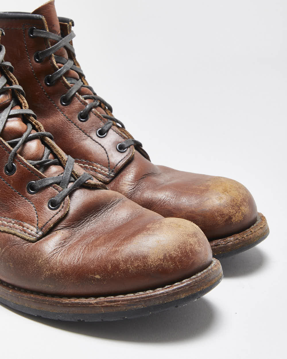 Vintage Red Wing 9016 Beckman Chestnut Featherstone Made In USA Round Toe Ankle Boots - UK8.5