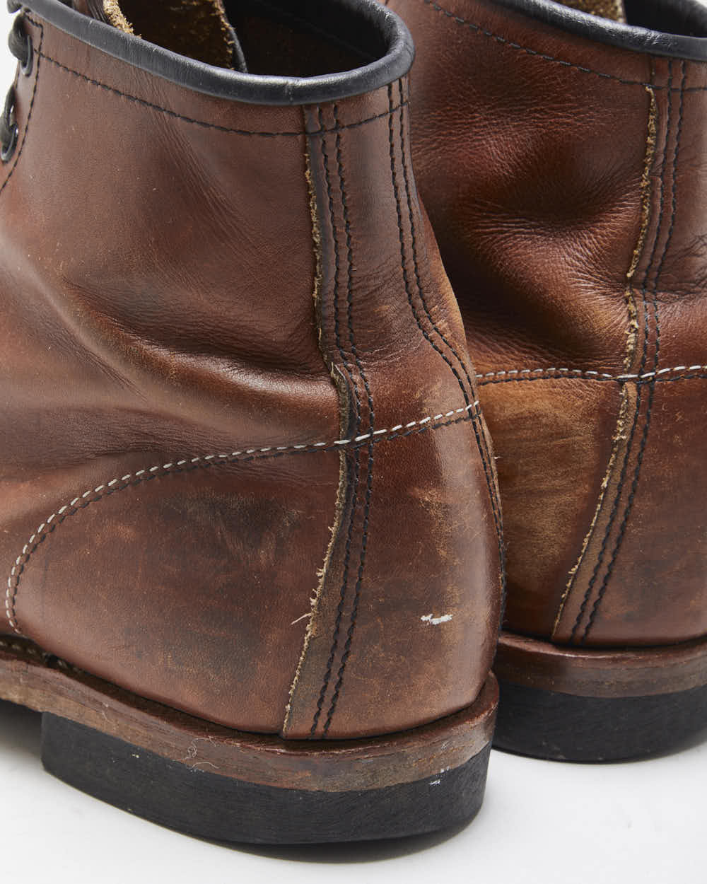 Vintage Red Wing 9016 Beckman Chestnut Featherstone Made In USA Round Toe Ankle Boots - UK8.5