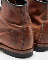 Vintage Red Wing 9016 Beckman Chestnut Featherstone Made In USA Round Toe Ankle Boots - UK8.5