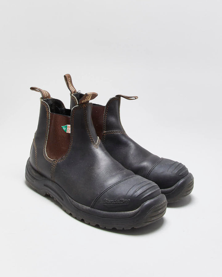 Vintage Blundstone 162 Stout Brown Tasmanian Leather Steel Toe Chelsea Boots - UK9.5