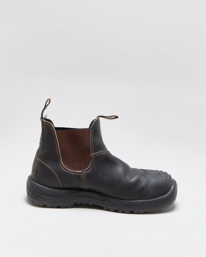 Vintage Blundstone 162 Stout Brown Tasmanian Leather Steel Toe Chelsea Boots - UK9.5