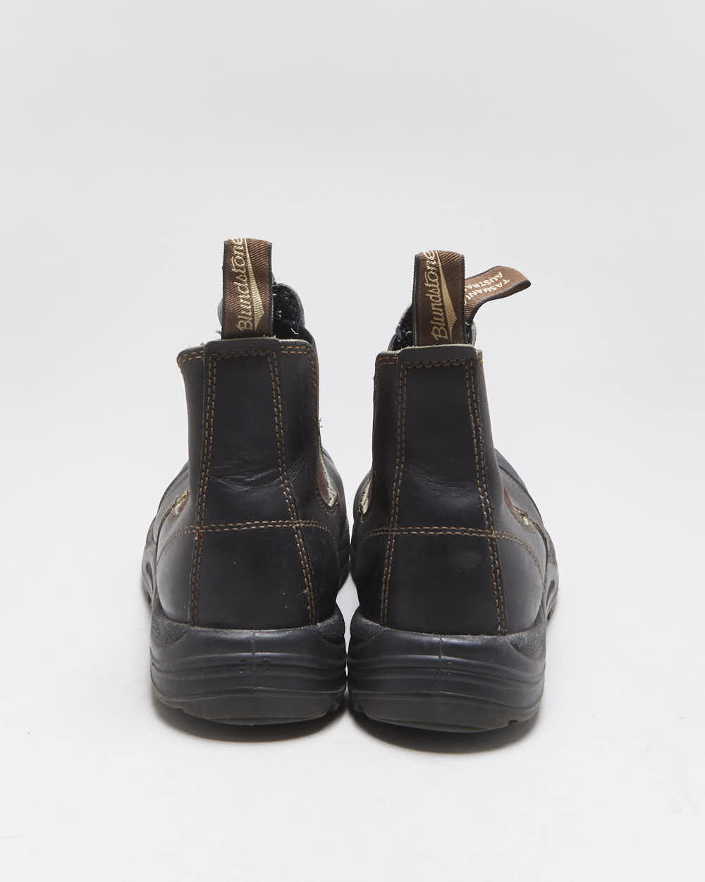 Vintage Blundstone 162 Stout Brown Tasmanian Leather Steel Toe Chelsea Boots - UK9.5