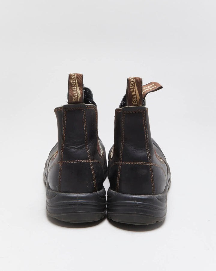 Vintage Blundstone 162 Stout Brown Tasmanian Leather Steel Toe Chelsea Boots - UK9.5