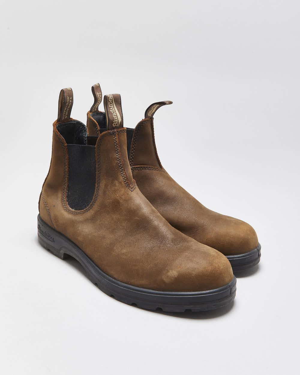 Vintage Blundstone 500 Classic Saddle Brown Tasmanian Nubuck Chelsea Boots - UK9