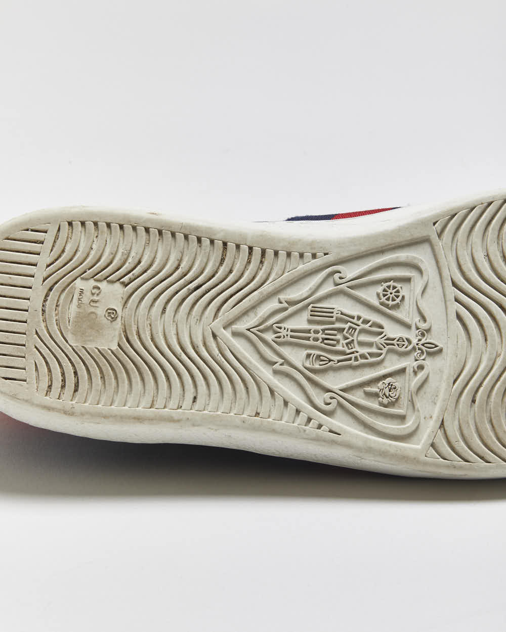 2022 Gucci Ace Leather Monogram Supreme Python Web Low Trainers - UK9.5