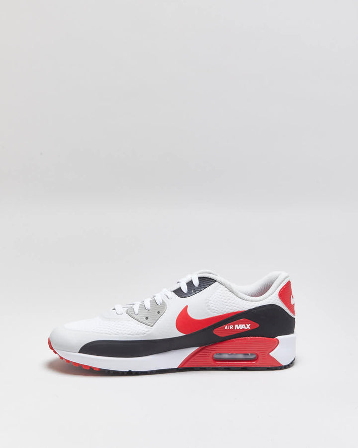 DS 2022 Nike Air Max 90 Golf White/Black/Photon Dust/University Red Trainers - UK11
