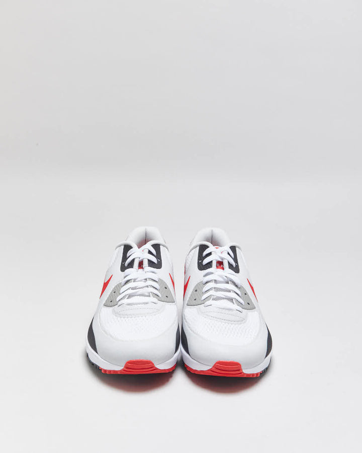 DS 2022 Nike Air Max 90 Golf White/Black/Photon Dust/University Red Trainers - UK11