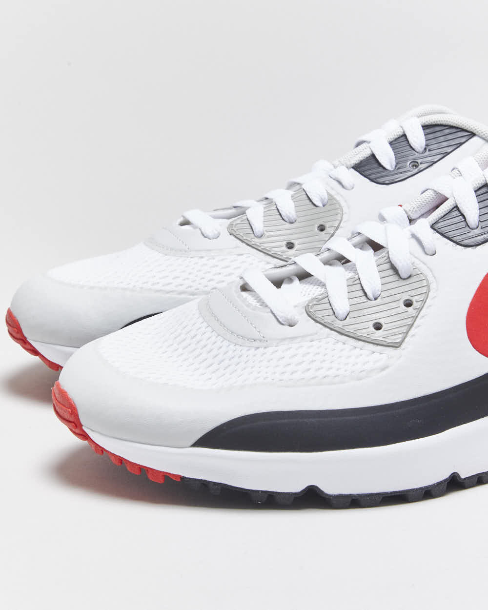 DS 2022 Nike Air Max 90 Golf White/Black/Photon Dust/University Red Trainers - UK11