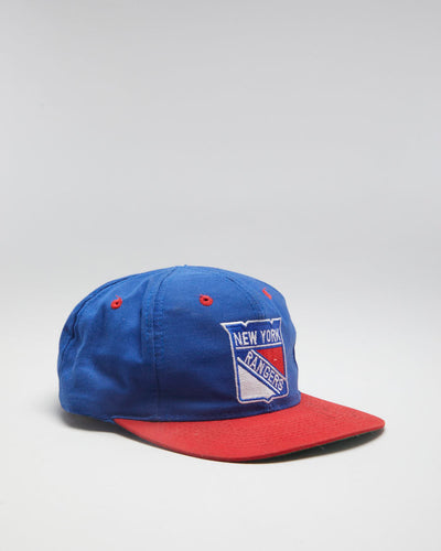 Vintage 90s New York Rangers Snapback Autographed By Mike Richter - Adjustable Cap