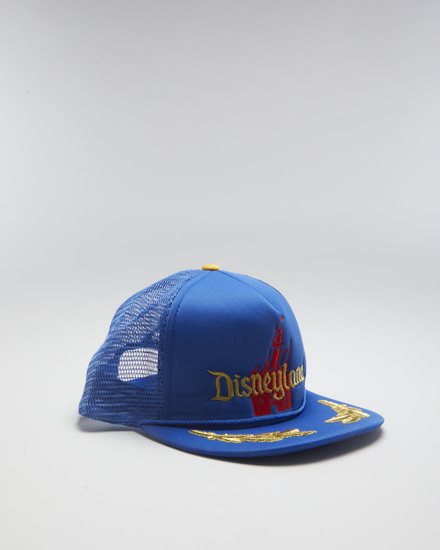 Vintage 80s Disneyland Blue Trucker Hat - Adjustable