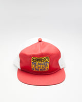 Vintage 80s "Reno The Biggest Little City In The World" Red Trucker Hat - Adjustable