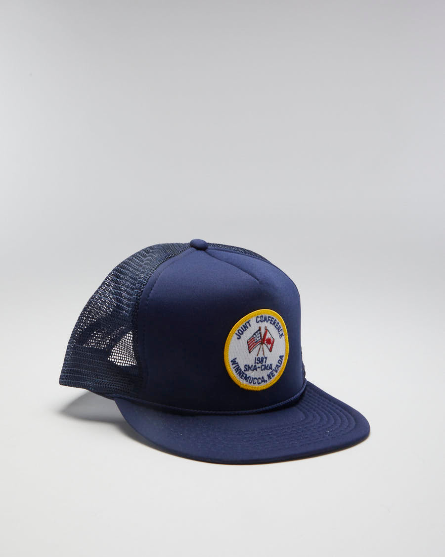 Vintage 80s Joint Conference 1987 SMA - CMA Blue Trucker Hat - Adjustable