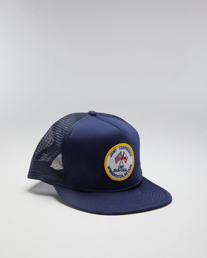 Vintage 80s Joint Conference 1987 SMA - CMA Blue Trucker Hat - Adjustable
