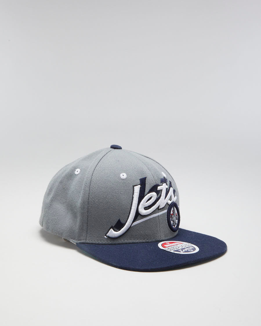 00s NHL Winnipeg Jets Grey / Blue Snapback Hat - Adjustable – Rokit